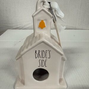 Rae Dunn BRIDES SIDE bird house white